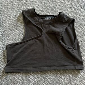 Cider Black Cutout Crop Top